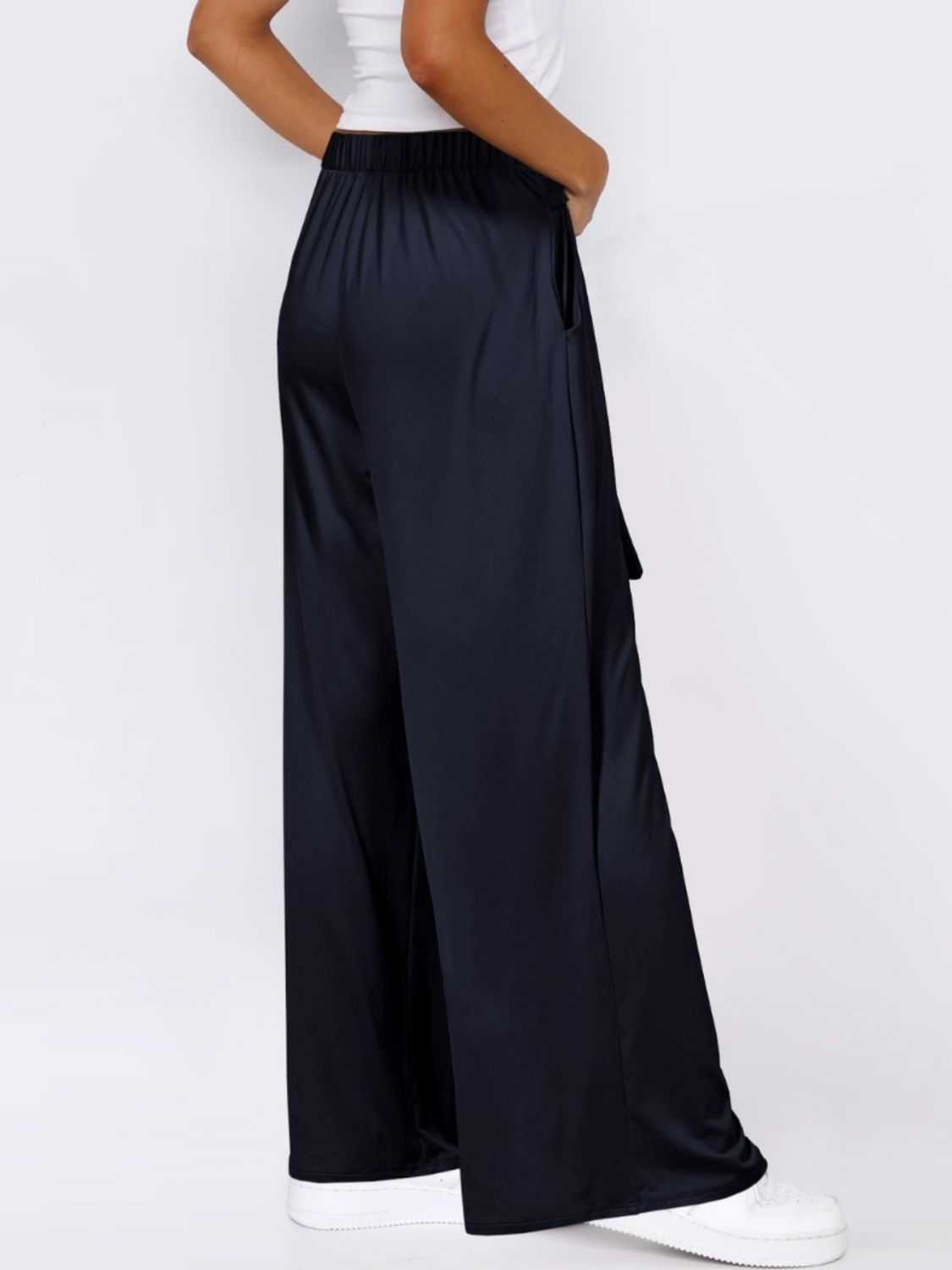 Tied Wide Leg Pants with Pockets Trendsi