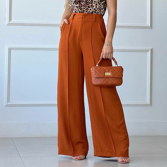 Solid Color Loose Pleated Wide-leg Casual Pants ARZ