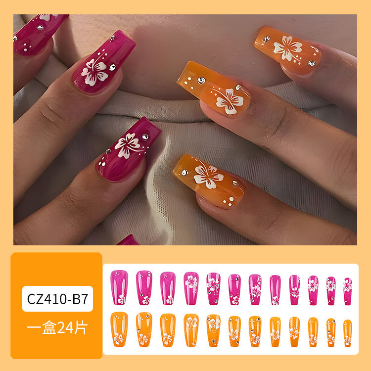 Super Long Diamond Wearing Armor European And American Foreign Trade Nail Stickers ARZ