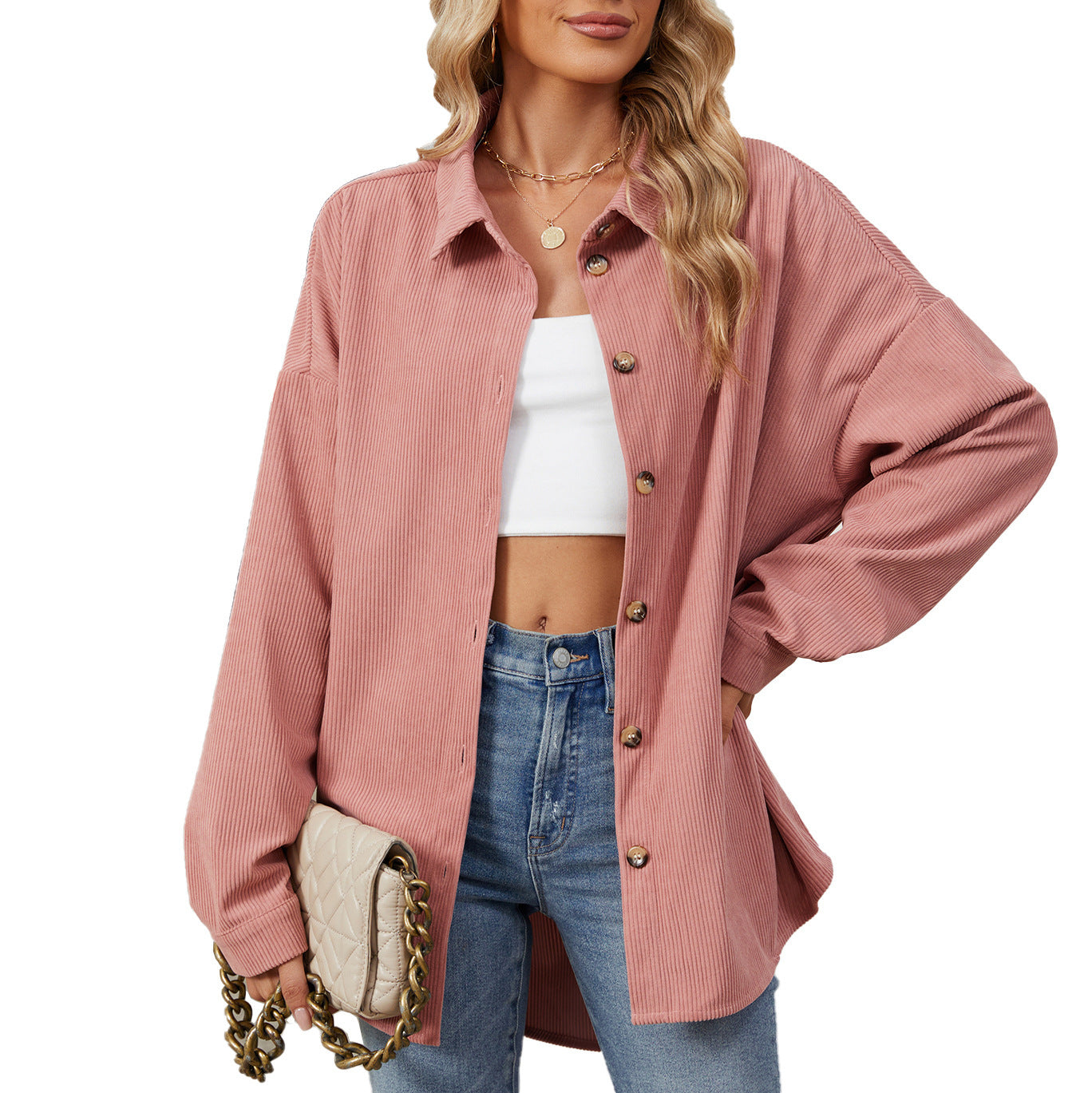 Lapel Button Sweater Women's Cardigan Jacket ARZ