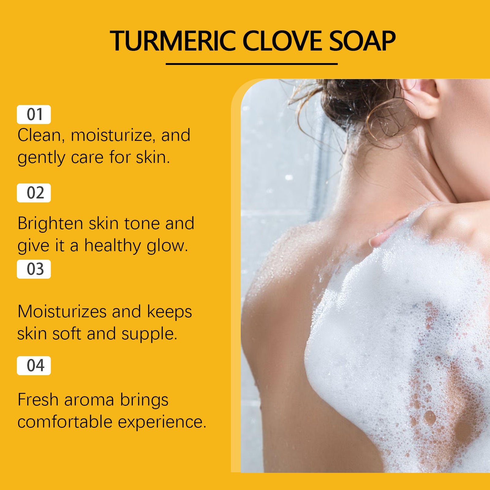 Turmeric Lilac Essential Oil Moisturizing And Nourishing Facial Body Cleansing Soft Skin Flower Soap ARZ