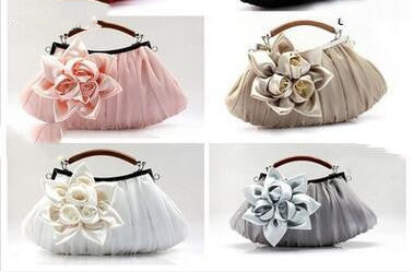 Direct Selling Fashion Sweet Satin Flower Banquet Bag Clutch Handbag Handbag Lady Bag ARZ