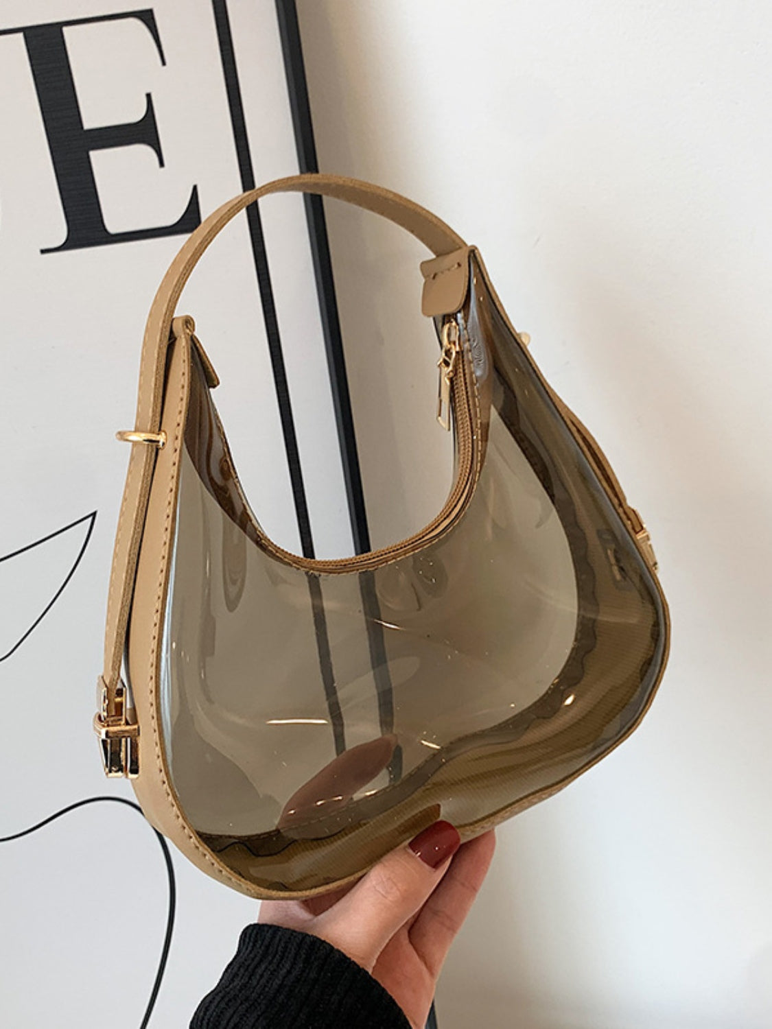 PU Leather PVC Shoulder Bag Trendsi