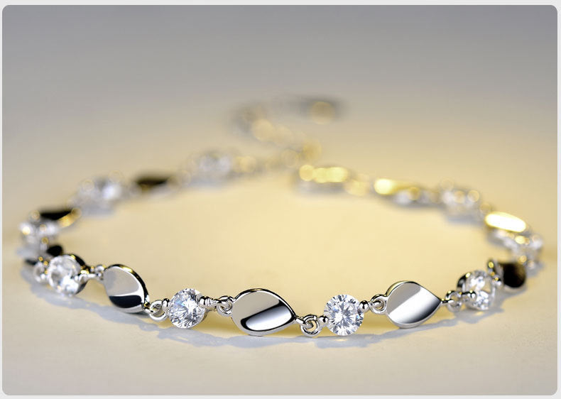 Diamond-encrusted 925 sterling silver bracelet ARZ