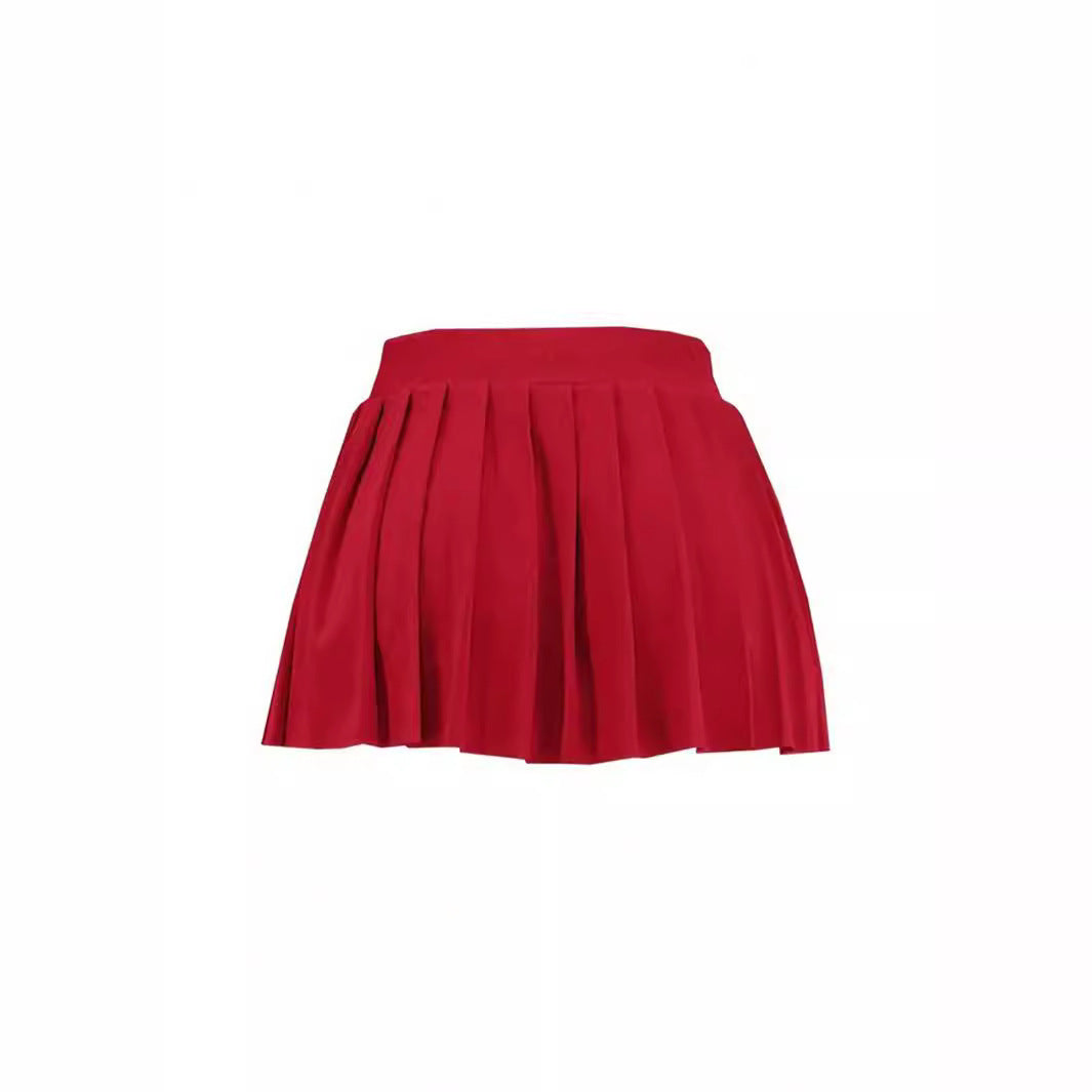 Female Solid Color Mini Pleated Skirt ARZ