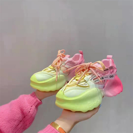 Color-matching And Glue-drenching Thick-soled Sports Casual Shoes ARZ