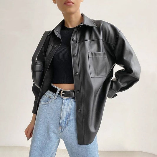 Leather Motorcycle Jacket For Women ARZ