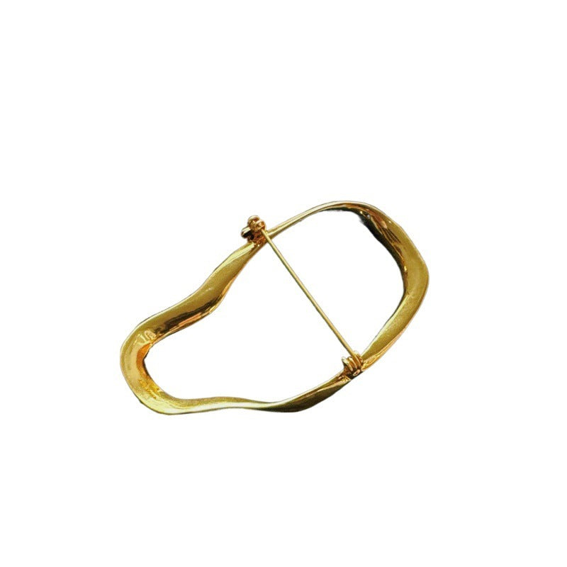 Affordable Luxury Fashion High-grade Irregular Brooch Gold British Retro Style ARZ