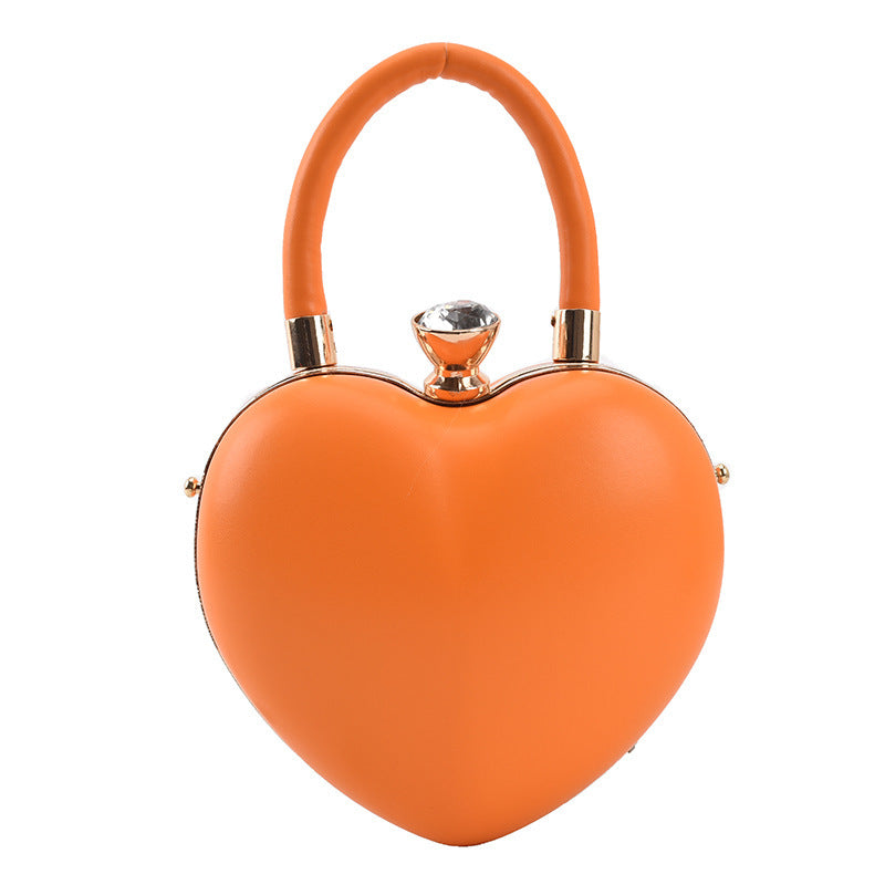 Popular Personality Western Style Handbag Shoulder Chain Slung Heart-shaped ARZ