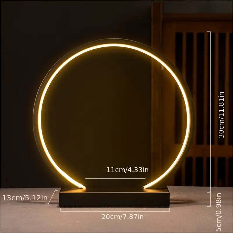 New Chinese Style Creative Zen Decoration Home Backflow Incense Living Room LED Lamp Ring ARZ