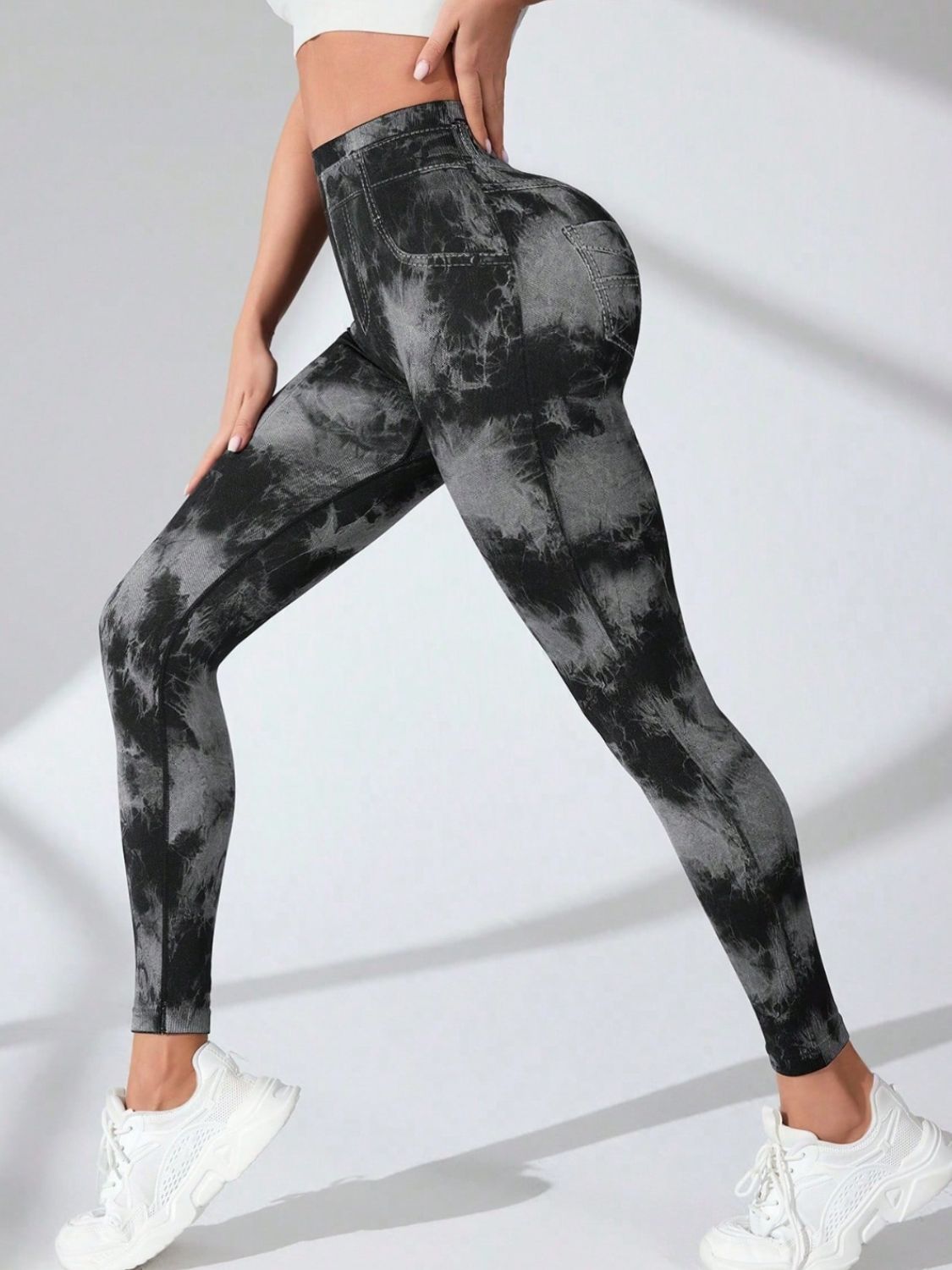 Tie-Dye High Waist Active Leggings Trendsi