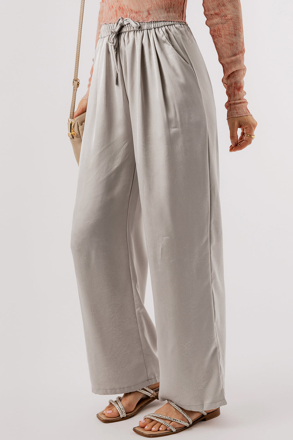 Smocked Wide Leg Pants Trendsi