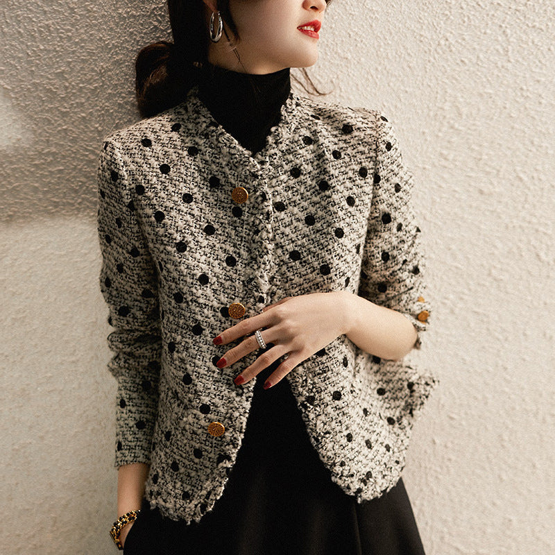 Fashionable Elegant Tweed Coat For Women ARZ