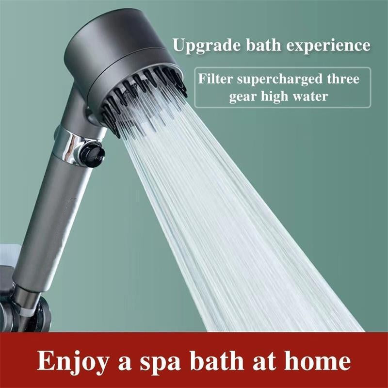 3 Modes Shower Head With Filter High Pressure Water Saving Massage Body Scalp ARZ