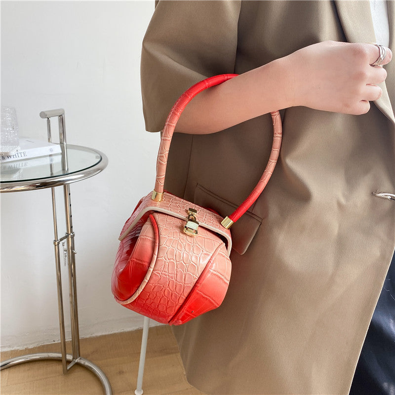 Korean Women's Color Matching Small Round Bag ARZ