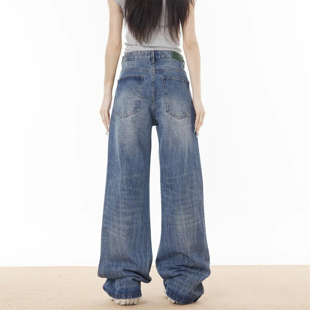 Punk Washed And Worn Jeans Fashion Brand High Street Women ARZ