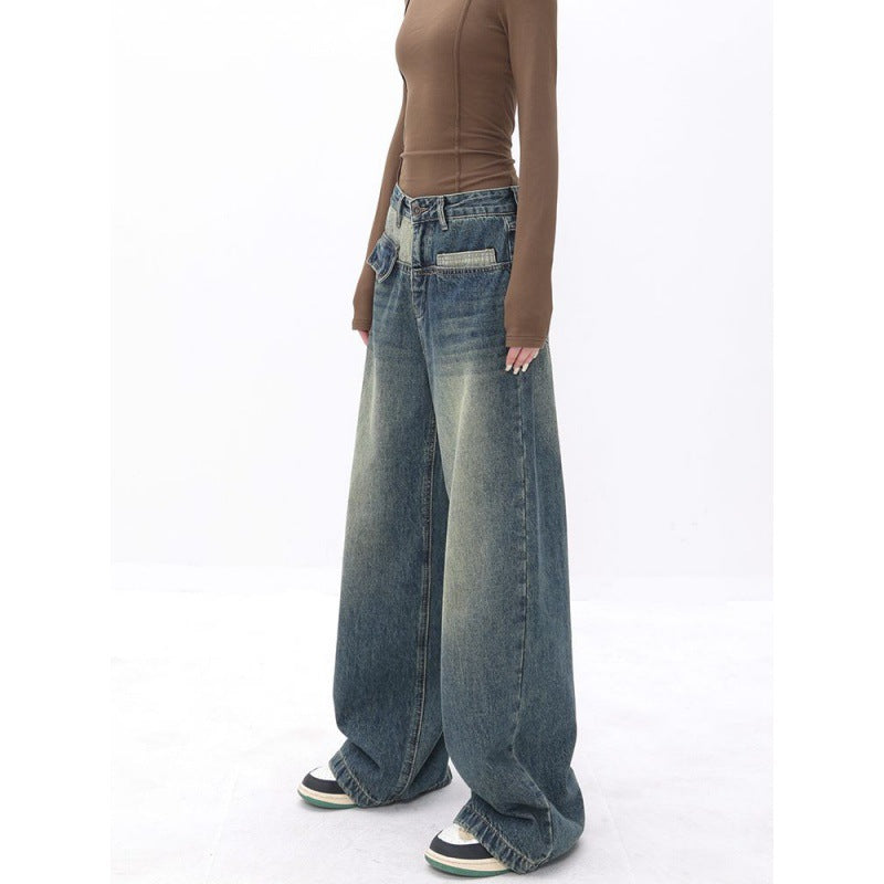 Women's Niche Loose Straight Wide Leg Jeans ARZ