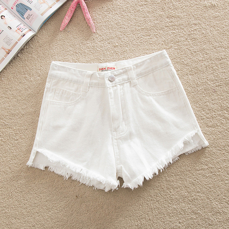 Summer Front Short Back Long High Waist Denim Shorts ARZ