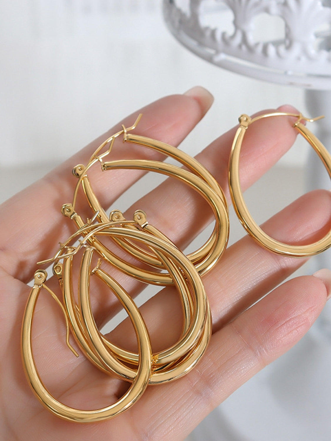 18K Gold-Plated Titanium Steel Earrings Trendsi