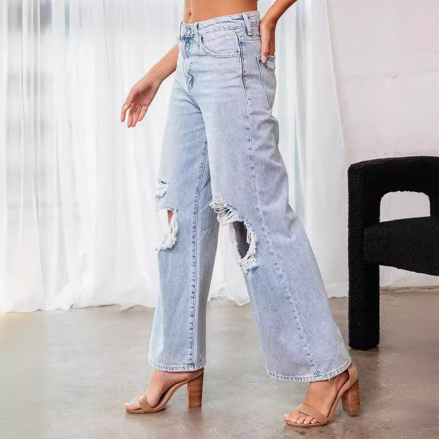 Ripped Slimming Jeans For Women ARZ