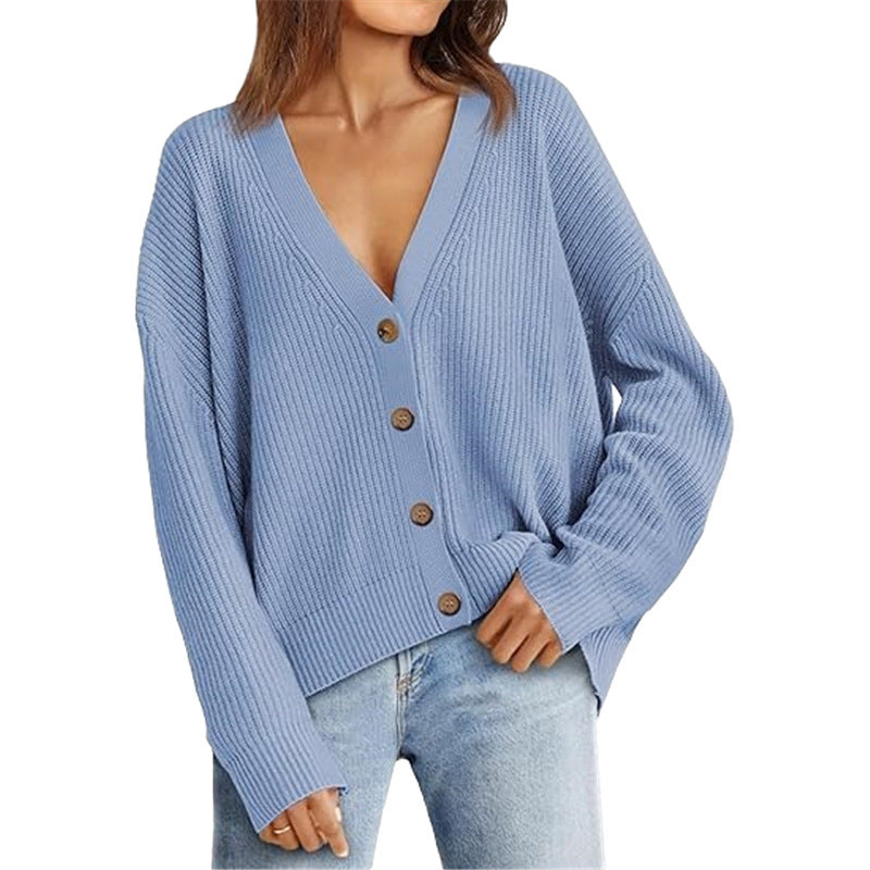 Women's Sweater Lightweight Button Cardigan No Pilling No Fading ARZ