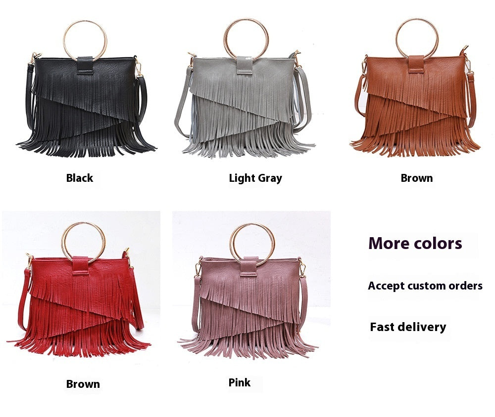 Iron Portable And Fashion New Irregular Tassel Bag ARZ