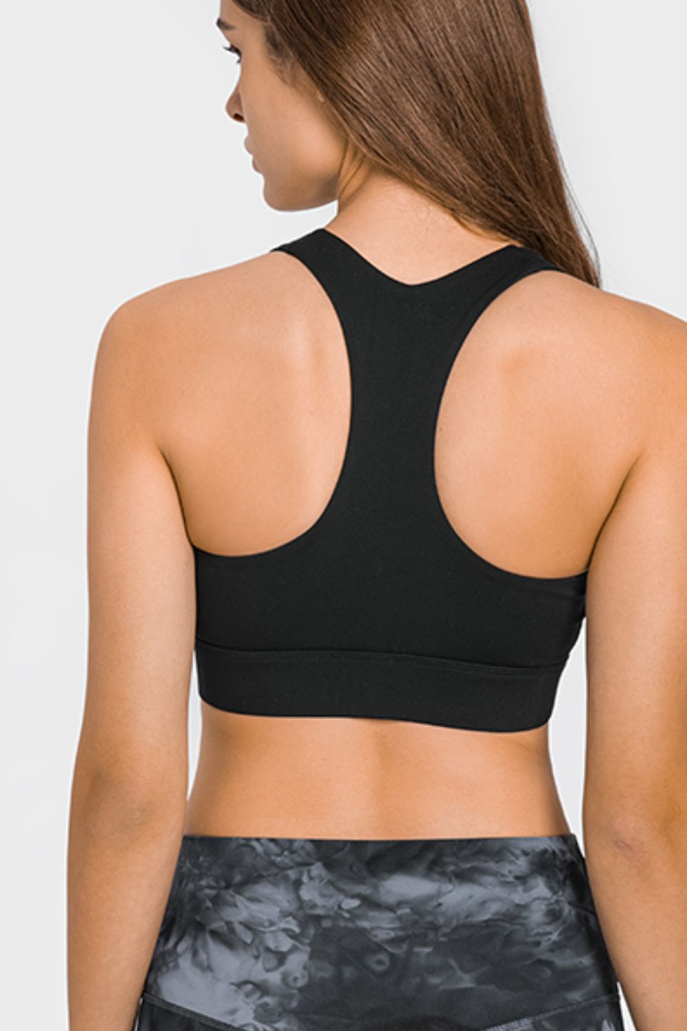 Millennia Zip Up Racerback Sports Bra Trendsi