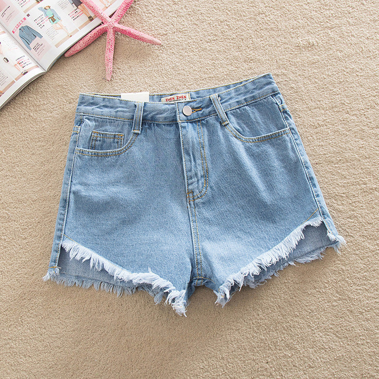 Summer Front Short Back Long High Waist Denim Shorts ARZ