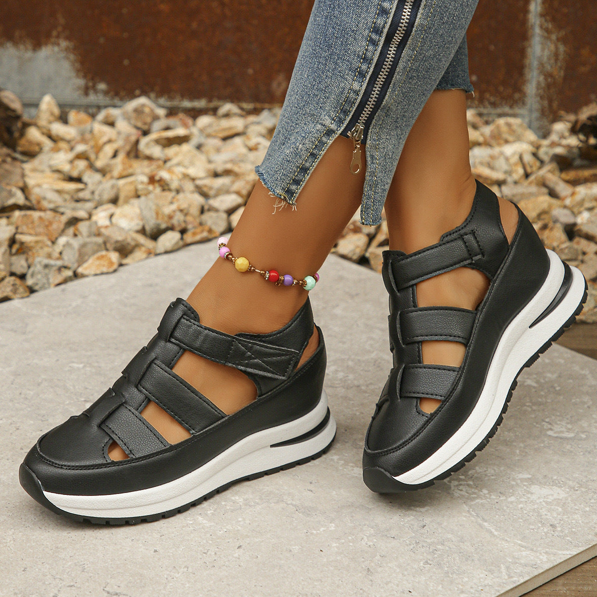 Summer Wedge Baotou Hollow Women's Breathable Shoes ARZ