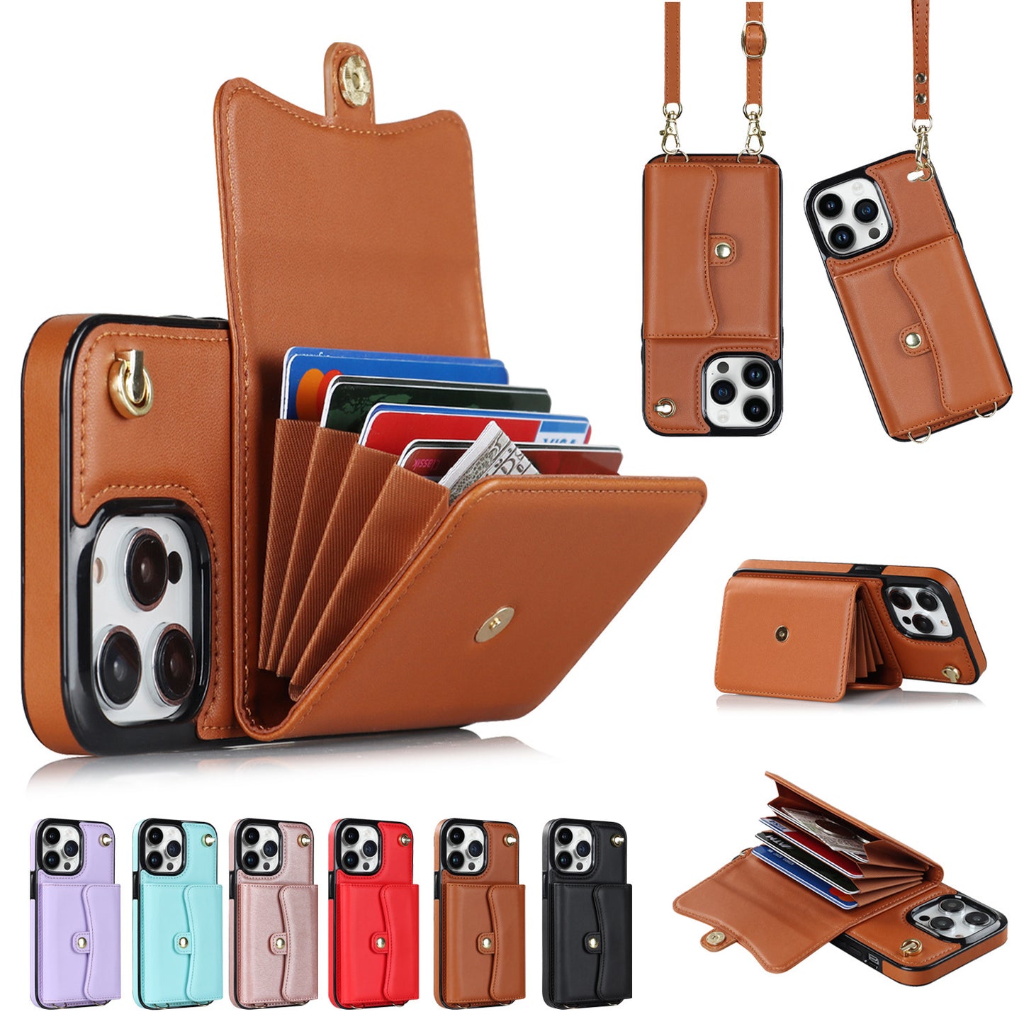 Crossbody Card Holder Phone Case Multi-function Card Holder ARZ