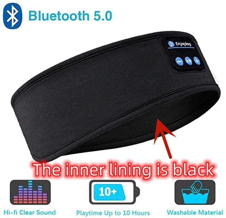 Wireless Bluetooth Sleeping Headphones Headband Thin Soft Elastic Comfortable Music Ear Phones Eye Mask For Side Sleeper Sports ARZ