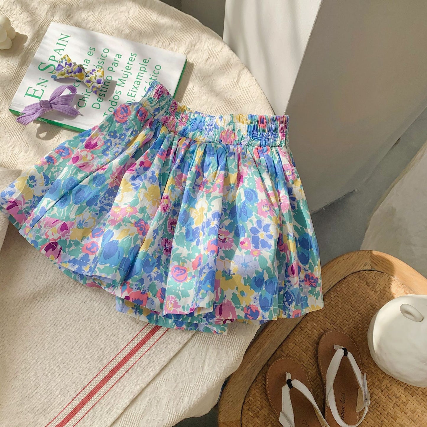 Children's Floral Shorts Bud Skirt Pants Fashionable ARZ