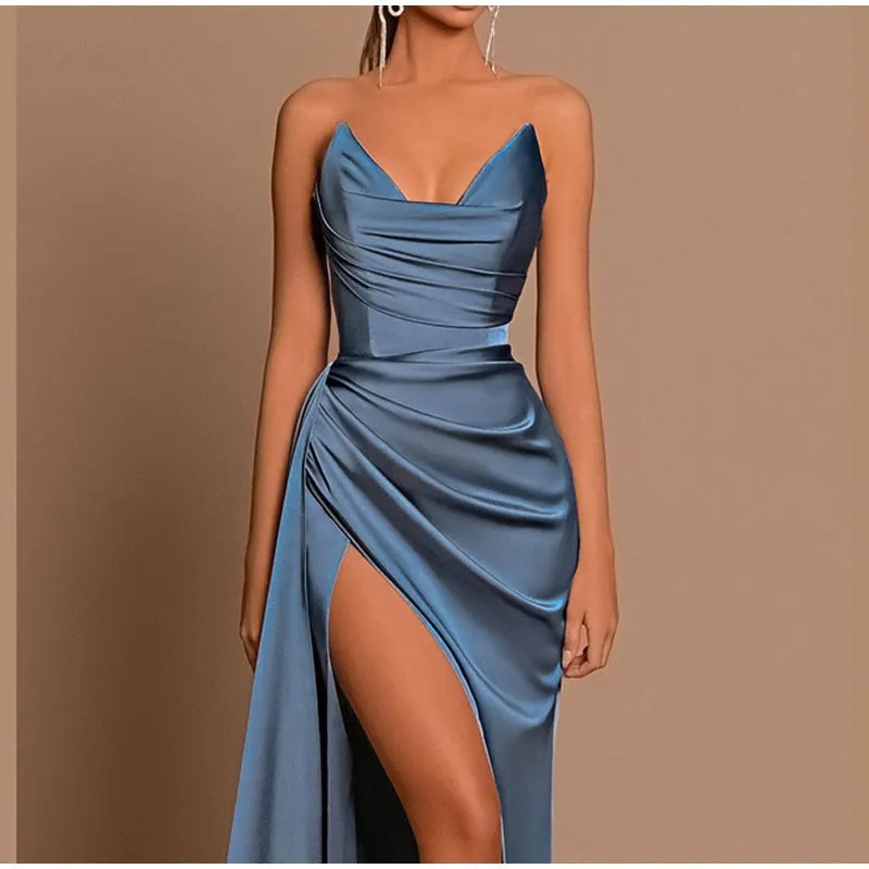 Women's Off-the-shoulder High Slit Support Mermaid Formal Dress Banquet ARZ