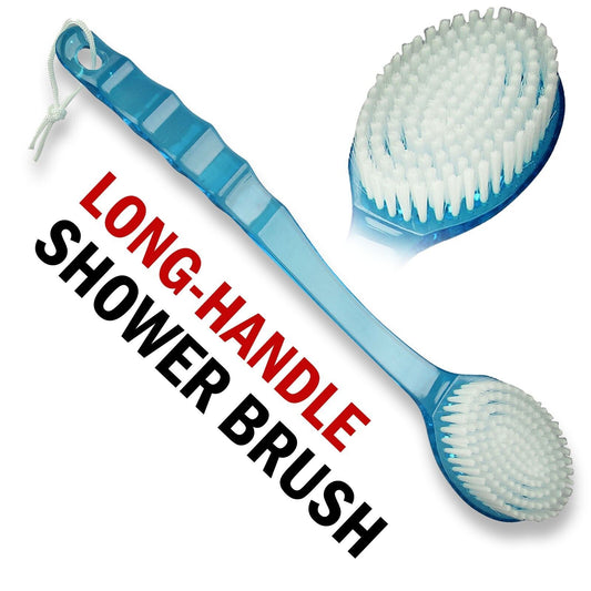 Back Body Shower BrushLong Handle Exfoliating Skin Spa Bath Soft Scrubber Clean ARZ