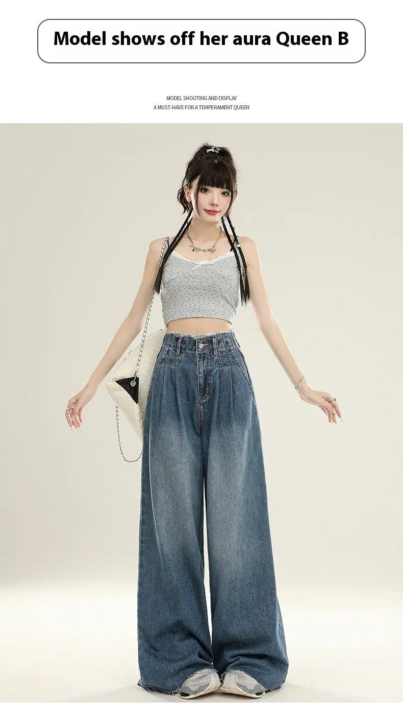 Summer Design Super Wide Slimming Waist Loose Drooping Mop Pants ARZ