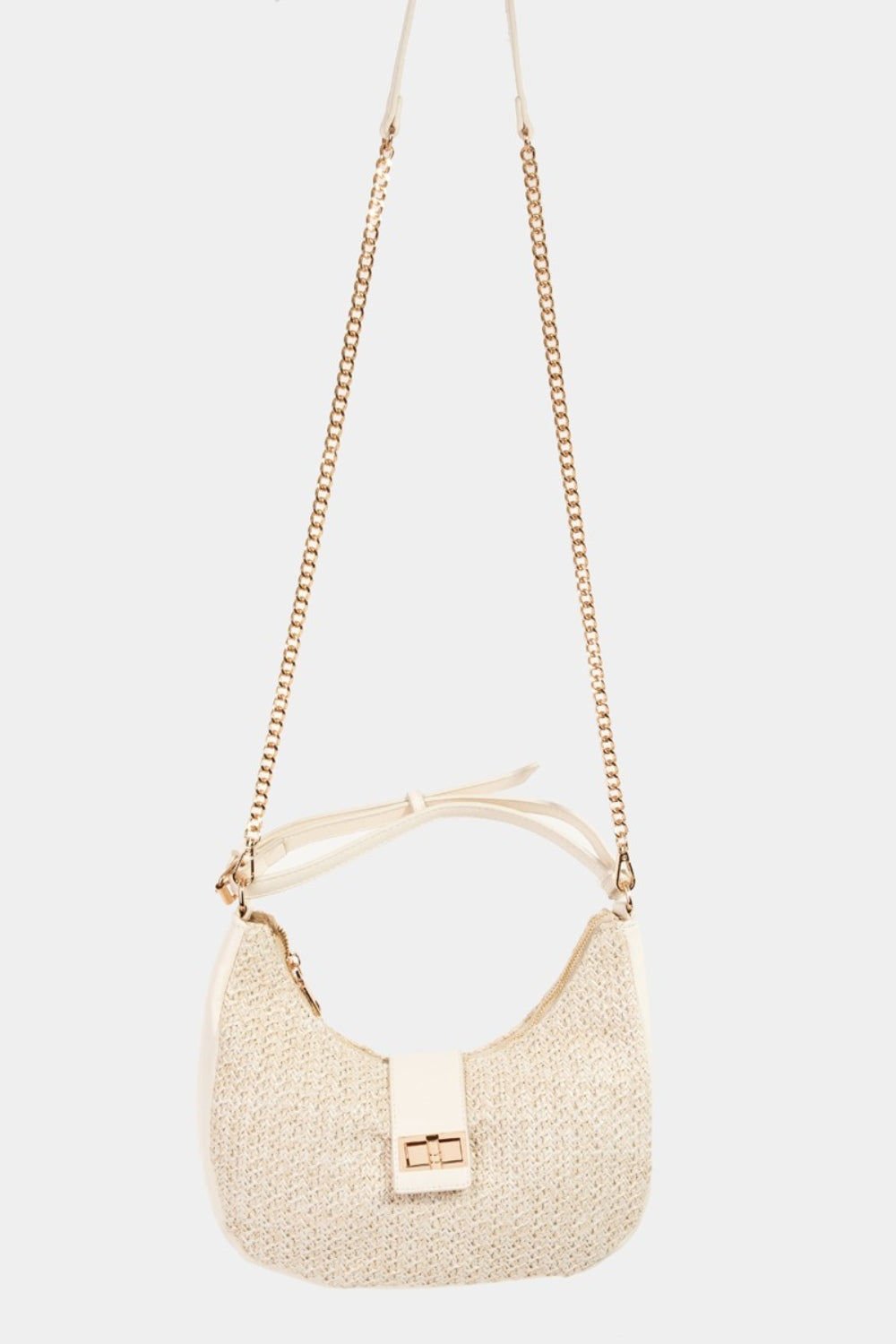 Fame Straw Braid Hobo Bag Trendsi