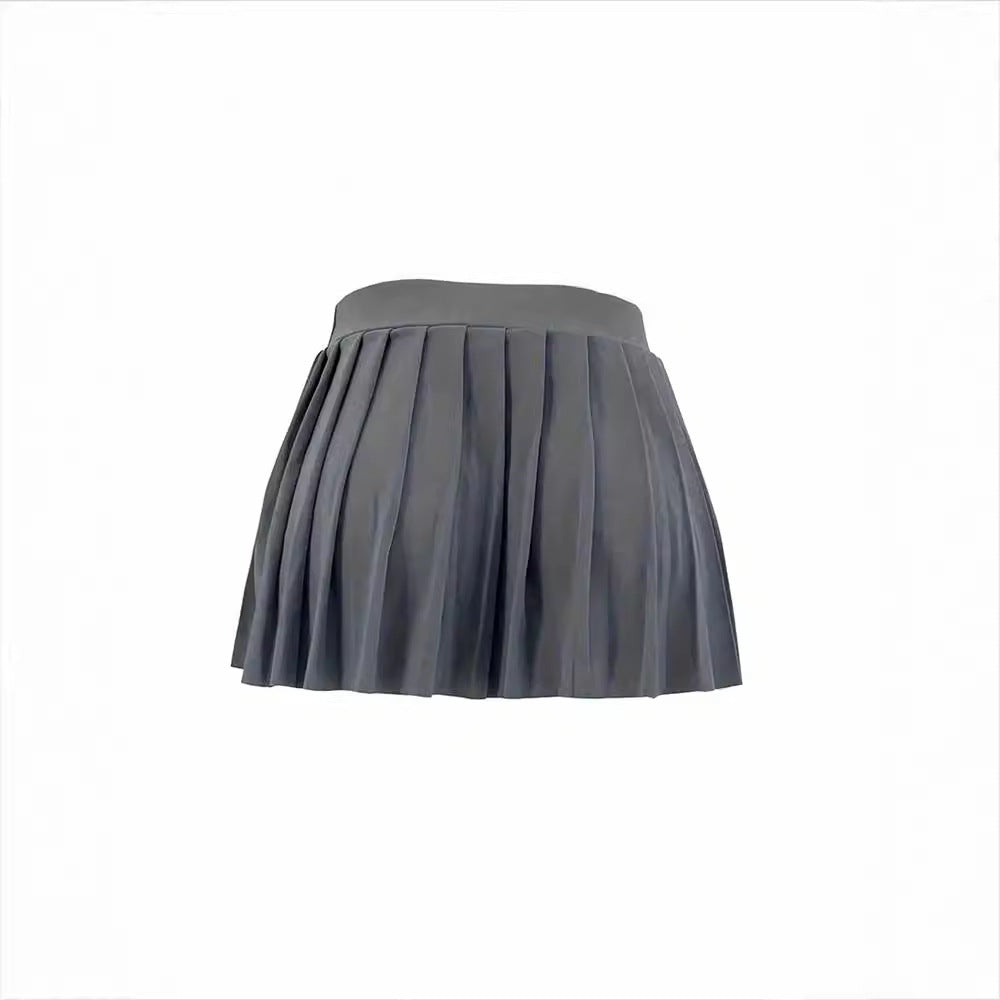 Female Solid Color Mini Pleated Skirt ARZ