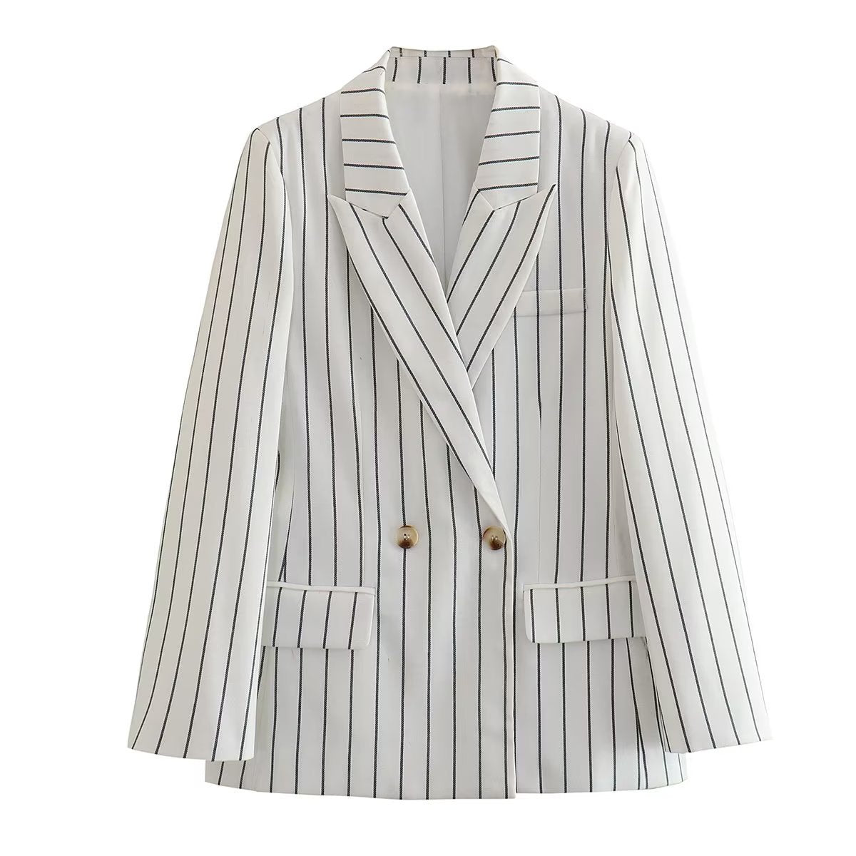 European And American Style Casual Loose Striped Commuter Suit Jacket ARZ