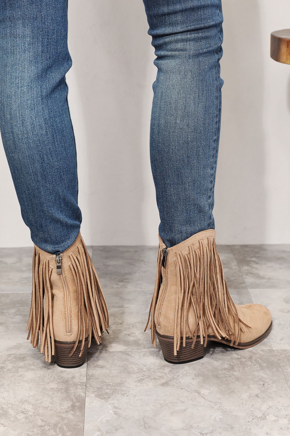 Legend Women's Fringe Cowboy Western Ankle Boots Trendsi