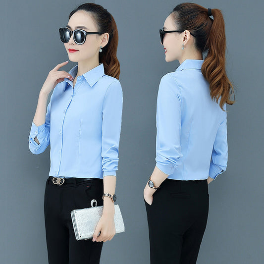 Women's Long Sleeve Slim Fit Slimming Business Shirt ARZ