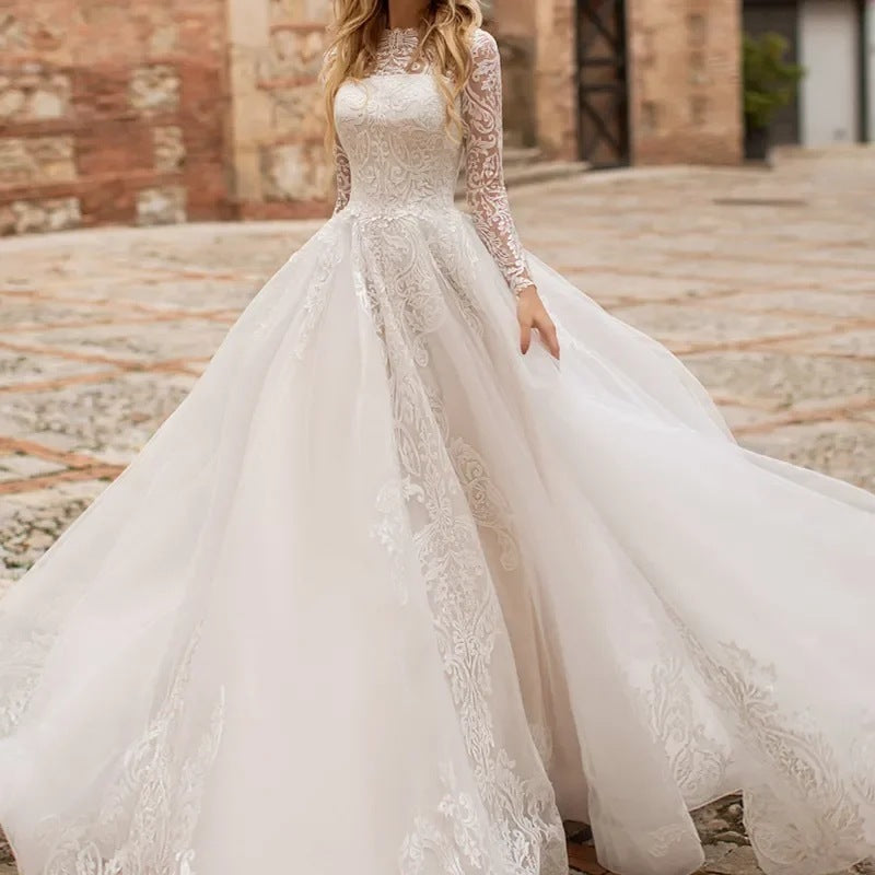 Long Sleeve Exquisite Wedding Dress ARZ