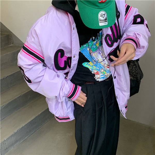 Vintage Harajuku Jacket Hip Hop Loose Jacket Women ARZ