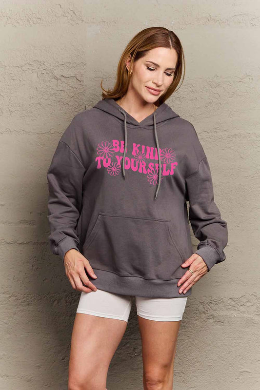 Simply Love Simply Love Full Size BE KIND TO YOURSELF Graphic Hoodie Trendsi