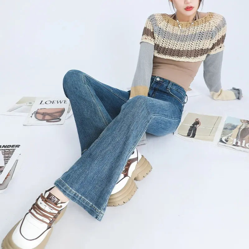 Ankle-length Bell-bottoms Live Broadcast High-quality Slim Fit Slimming ARZ