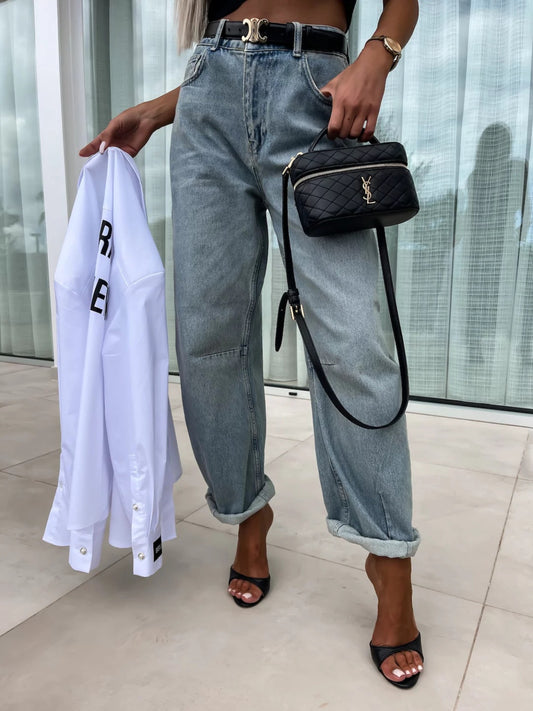 High Waist Wide Leg Jeans Trendsi