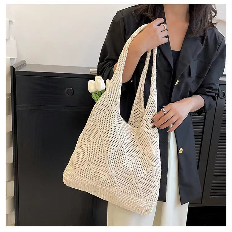 Solid Color Bag Knitted Bags Hollow Woven Bag ARZ