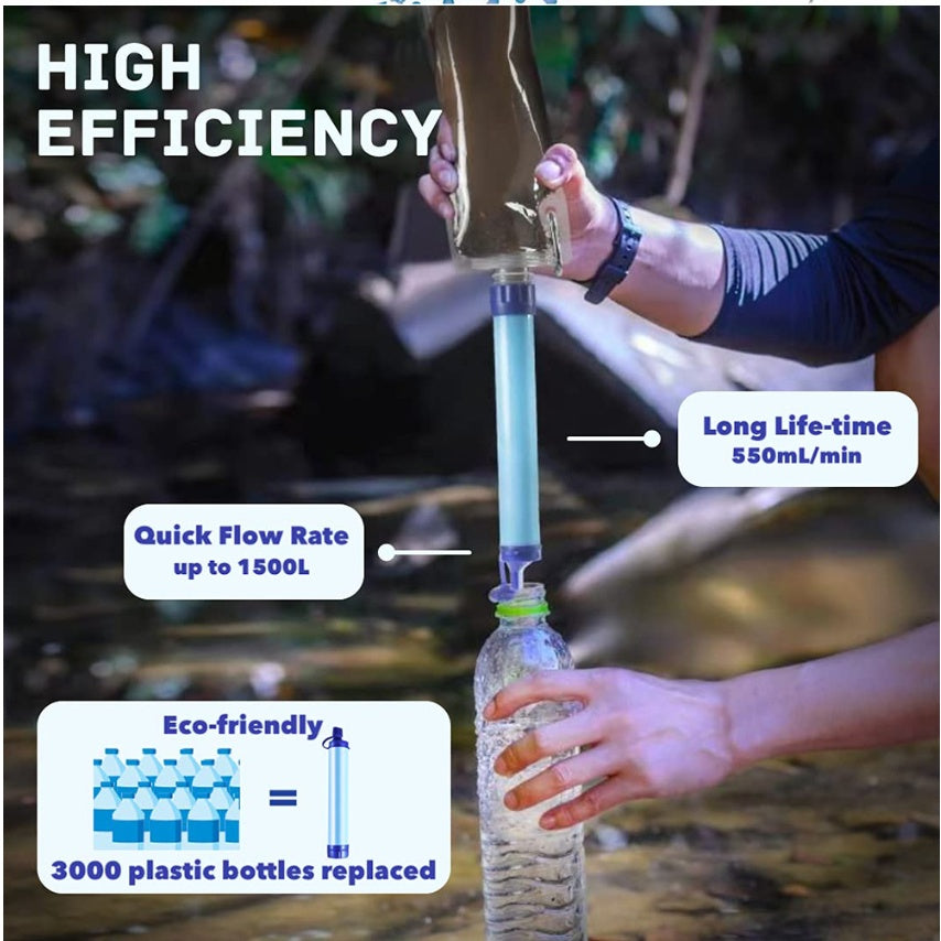 Water Filters Straw Hiking Camping Outdoor Travel Personal Emergency Survival Tools Summer Life Straw ARZ