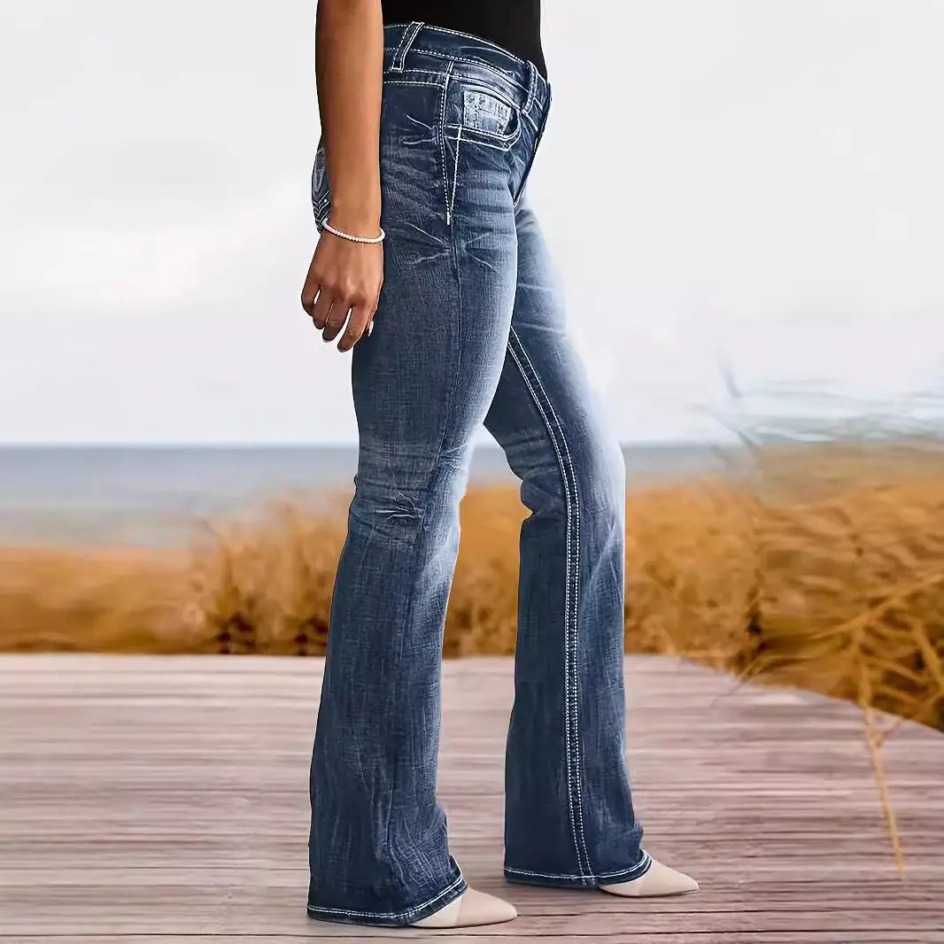 Women's Jeans High Waist Straight Slim Fit Slimming Versatile ARZ