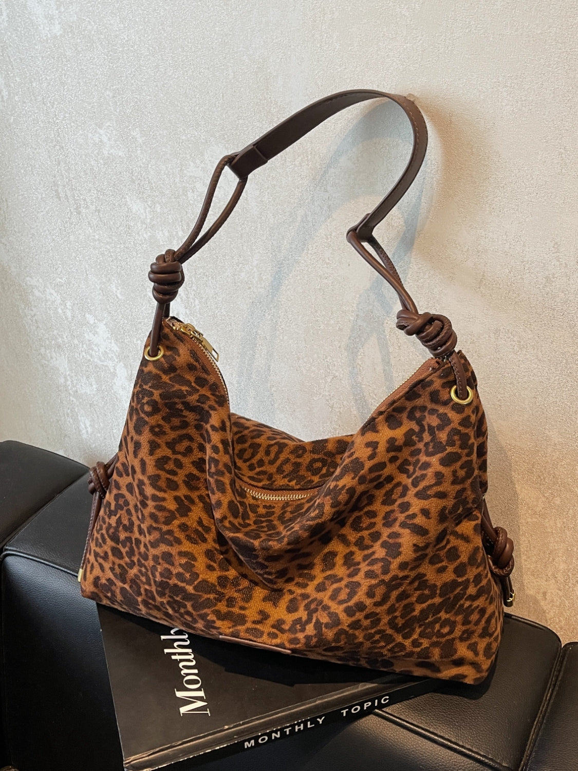 Suede Large Shoulder Bag Trendsi