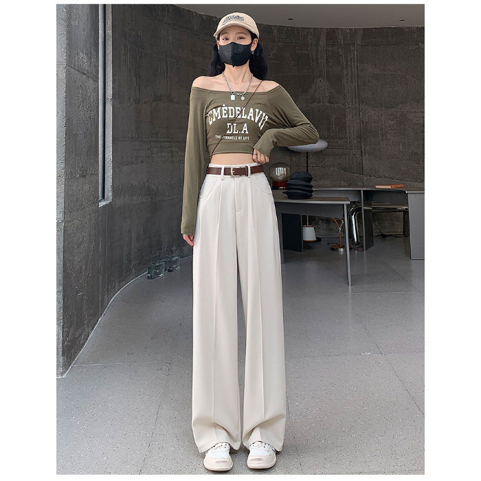 New High Waist Drooping Suit Pants Women ARZ